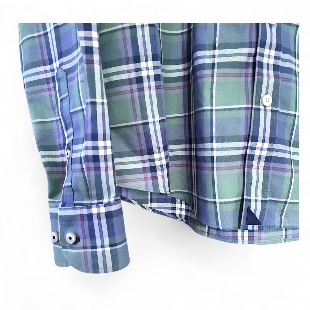 UNTUCKit Cotton Button Up Shirt Mens Medium Plaid Long Sleeve 100% Cotton - Picture 3 of 8